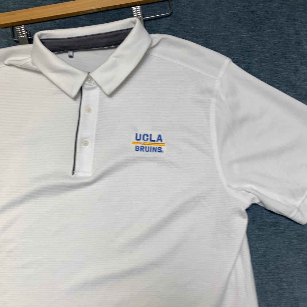 Under Armour Heatgear UCLA Bruins Polo Shirt Mens XL White Basketball Loose Fit - Picture 7 of 16